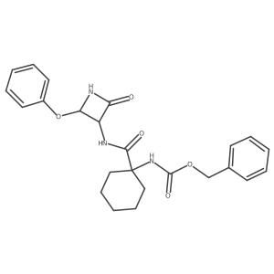 [1-[[(2-Oxo-4-phenoxy-3-azetidinyl)amino]carbonyl]cyclohexyl]carbamic acid phenylmethyl ester Structure