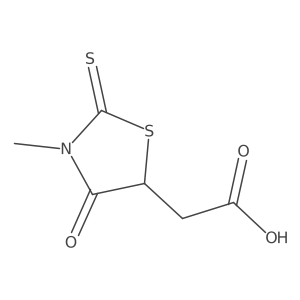 (3-Methyl-4-oxo-2-thioxo-1,3-thiazolidin-5-yl)acetic acid结构式