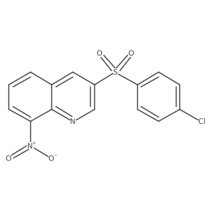 3-(4-Chlorophenyl)sulfonyl-8-nitroquinoline结构式
