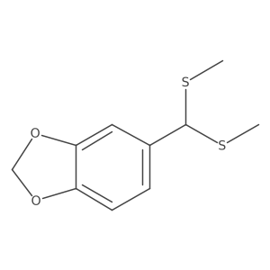 5-(Bis(methylthio)methyl)benzo[d][1,3]dioxole结构式