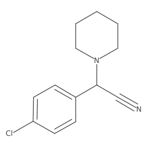 2-(4-Chlorophenyl)-2-(1-piperidyl)acetonitrile结构式