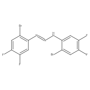 1,3-Bis(2-bromo-4,5-difluorophenyl)-1-triazene结构式