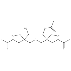 2,2'-(Oxybis(methylene))bis(2-(hydroxymethyl)propane-1,2-diol) triacetate结构式