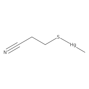 Mercury, [(2-cyanoethyl)thio]methyl- Structure