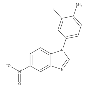 2-Fluoro-4-(5-nitro-1H-benzimidazol-1-yl)benzenamine结构式