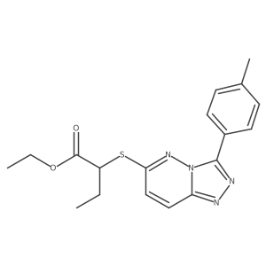 Ethyl 2-((3-(p-tolyl)-[1,2,4]triazolo[4,3-b]pyridazin-6-yl)thio)butanoate结构式