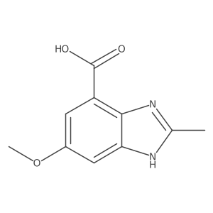 6-methoxy-2-methyl-1H-benzoimidazole-4-carboxylic acid结构式