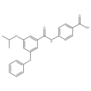 6-(3-Isopropoxy-5-phenoxybenzamido)nicotinic acid结构式
