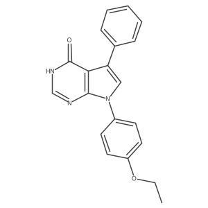 7-(4-ethoxyphenyl)-5-phenyl-7H-pyrrolo[2,3-d]pyrimidin-4-ol结构式