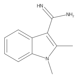 1,2-dimethyl-1H-indole-3-carboximidamide结构式