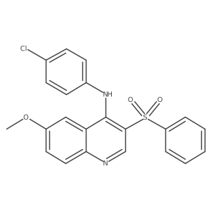3-(benzenesulfonyl)-N-(4-chlorophenyl)-6-methoxyquinolin-4-amine结构式