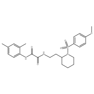 N1-(2,4-dimethylphenyl)-N2-(2-(1-((4-methoxyphenyl)sulfonyl)piperidin-2-yl)ethyl)oxalamide结构式