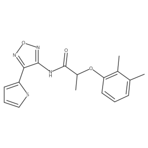 2-(2,3-dimethylphenoxy)-N-(4-(thiophen-2-yl)-1,2,5-oxadiazol-3-yl)propanamide结构式