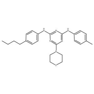 N2-(4-butylphenyl)-6-morpholino-N4-(p-tolyl)-1,3,5-triazine-2,4-diamine Structure