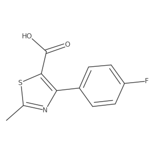 2-Methyl-4-(4-fluorophenyl)thiazole-5-carboxylic acid Structure
