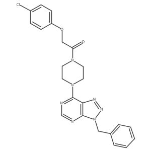 1-(4-(3-benzyl-3H-[1,2,3]triazolo[4,5-d]pyrimidin-7-yl)piperazin-1-yl)-2-(4-chlorophenoxy)ethanone Structure