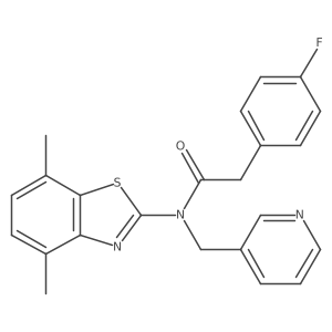 N-(4,7-dimethylbenzo[d]thiazol-2-yl)-2-(4-fluorophenyl)-N-(pyridin-3-ylmethyl)acetamide Structure