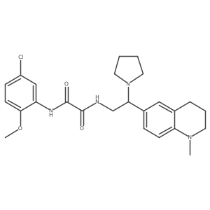 N'-(5-chloro-2-methoxyphenyl)-N-[2-(1-methyl-1,2,3,4-tetrahydroquinolin-6-yl)-2-(pyrrolidin-1-yl)ethyl]ethanediamide结构式