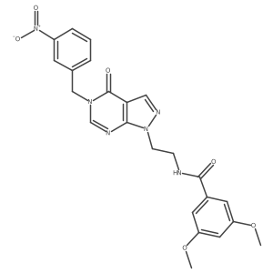 3,5-dimethoxy-N-(2-(5-(3-nitrobenzyl)-4-oxo-4,5-dihydro-1H-pyrazolo[3,4-d]pyrimidin-1-yl)ethyl)benzamide Structure