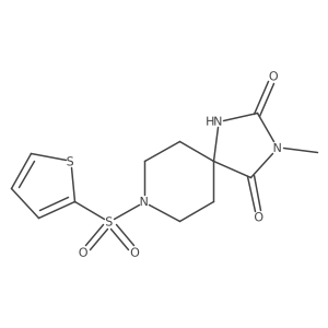 3-Methyl-8-(thiophen-2-ylsulfonyl)-1,3,8-triazaspiro[4.5]decane-2,4-dione Structure