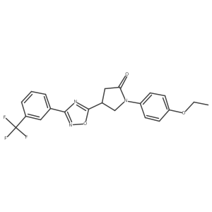 1-(4-Ethoxyphenyl)-4-{3-[3-(trifluoromethyl)phenyl]-1,2,4-oxadiazol-5-YL}pyrrolidin-2-one结构式