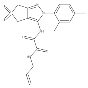 N1-allyl-N2-(2-(2,4-dimethylphenyl)-5,5-dioxido-4,6-dihydro-2H-thieno[3,4-c]pyrazol-3-yl)oxalamide Structure