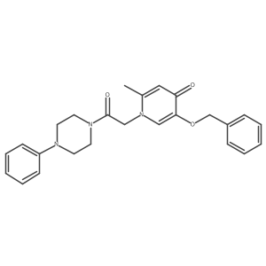 5-(benzyloxy)-2-methyl-1-(2-oxo-2-(4-phenylpiperazin-1-yl)ethyl)pyridin-4(1H)-one结构式