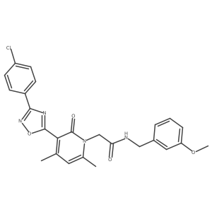 2-(3-(3-(4-chlorophenyl)-1,2,4-oxadiazol-5-yl)-4,6-dimethyl-2-oxopyridin-1(2H)-yl)-N-(3-methoxybenzyl)acetamide Structure