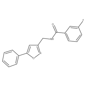 3-fluoro-N-((5-phenylisoxazol-3-yl)methyl)benzamide Structure