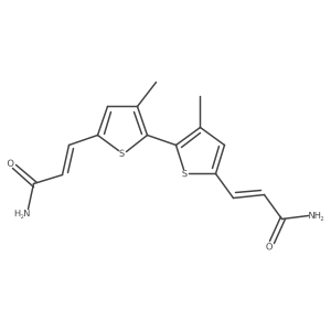 3,3a(2)-(3,3a(2)-Dimethyl[2,2a(2)-bithiophene]-5,5a(2)-diyl)bis[2-propenamide]结构式