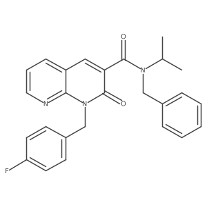 N-benzyl-1-(4-fluorobenzyl)-N-isopropyl-2-oxo-1,2-dihydro-1,8-naphthyridine-3-carboxamide结构式