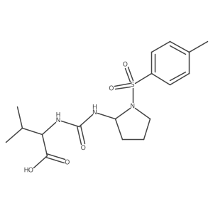 3-Methyl-2-({[1-(4-methylbenzenesulfonyl)pyrrolidin-2-YL]carbamoyl}amino)butanoic acid Structure