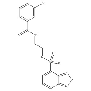 N-{2-[(2,1,3-benzoxadiazol-4-ylsulfonyl)amino]ethyl}-3-bromobenzamide结构式