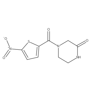 4-(5-Nitrothiophene-2-carbonyl)piperazin-2-one结构式