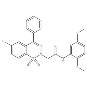 2-(6-chloro-1,1-dioxido-4-phenyl-2H-1,2,3-benzothiadiazin-2-yl)-N-(2,5-dimethoxyphenyl)acetamide Structure