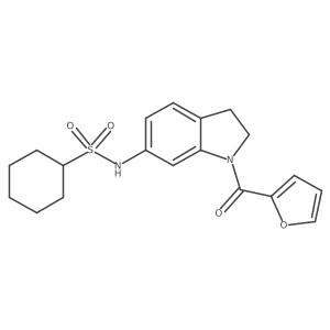 N-[1-(furan-2-carbonyl)-2,3-dihydro-1H-indol-6-yl]cyclohexanesulfonamide结构式