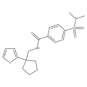 4-(dimethylsulfamoyl)-N-{[1-(thiophen-2-yl)cyclopentyl]methyl}benzamide结构式