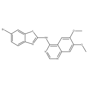 N-(6-Bromo-2-benzothiazolyl)-6,7-dimethoxy-4-quinazolinamine Structure