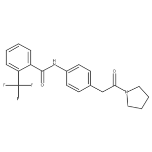 N-{4-[2-oxo-2-(pyrrolidin-1-yl)ethyl]phenyl}-2-(trifluoromethyl)benzamide结构式