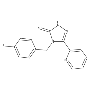 4-[(4-Fluorophenyl)methyl]-2,4-dihydro-5-(2-pyridinyl)-3H-1,2,4-triazole-3-thione Structure