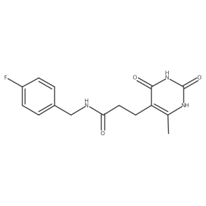 N-(4-fluorobenzyl)-3-(6-methyl-2,4-dioxo-1,2,3,4-tetrahydropyrimidin-5-yl)propanamide Structure
