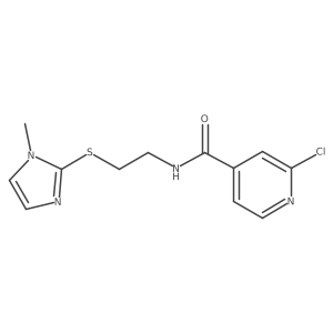 2-chloro-N-{2-[(1-methyl-1H-imidazol-2-yl)sulfanyl]ethyl}pyridine-4-carboxamide Structure