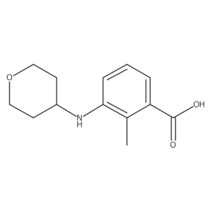 2-Methyl-3-[(oxan-4-yl)amino]benzoic acid Structure