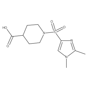 1-(1,2-dimethyl-1H-imidazole-4-sulfonyl)piperidine-4-carboxylic acid结构式