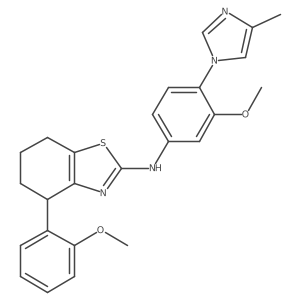 [3-Methoxy-4-(4-methyl-imidazol-1-yl)-phenyl]-[4-(2-methoxy-phenyl)-4,5,6,7-tetrahydro-benzothiazol-2-yl]-amine结构式