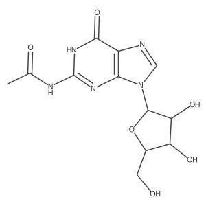 N-(9-((2S,3S,4R,5S)-3,4-Dihydroxy-5-(hydroxymethyl)tetrahydrofuran-2-yl)-6-oxo-6,9-dihydro-3H-purin-2-yl)acetamide Structure