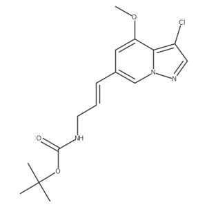 Tert-butyl (e)-(3-(3-chloro-4-methoxypyrazolo[1,5-a]pyridin-6-yl)allyl)carbamate Structure