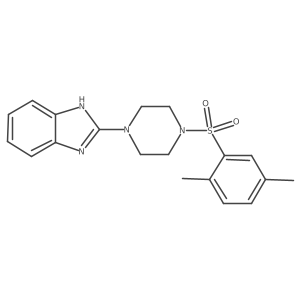 2-(4-((2,5-dimethylphenyl)sulfonyl)piperazin-1-yl)-1H-benzo[d]imidazole Structure