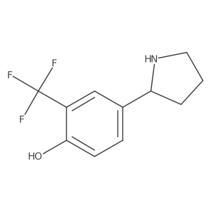 (S)-4-(Pyrrolidin-2-yl)-2-(trifluoromethyl)phenol Structure