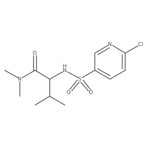 2-(6-chloropyridine-3-sulfonamido)-N,N,3-trimethylbutanamide结构式